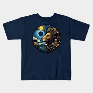 ZODIAC Leo - Astrological LEO - LEO - ZODIAC sign - Van Gogh style - 26 Kids T-Shirt